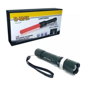 LANTERNA LED C/ BATERIA RECARREGAVEL BM8466 B-MAX