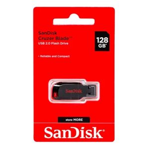 PEN DRIVE 128GB SANDISK Z50 CRUZER BLADE USB 2.0 SDCZ50-128G-B35 #