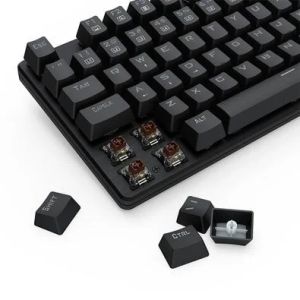 TECLADO MECANICO VALHEIM RAINBOW PRETO SWITCH MARROM K608-R