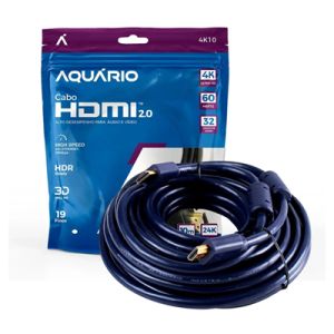CABO HDMI 10M 2.0 4K 3D 19 PINOS 4K10 AQUARIO