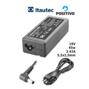 FONTE NOT POSITIVO ITAUTEC 19V 65W 3.42A 5.5x2.5 PO-20 IT-16 KP-523 D-TA65A