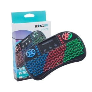 MINI TECLADO SEM FIO COM LED LE-7716 LELONG MAX