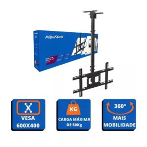 SUPORTE TV DE TETO PAREDE 360 GRAUS 32"-75" SAV-6000 AQUARIO