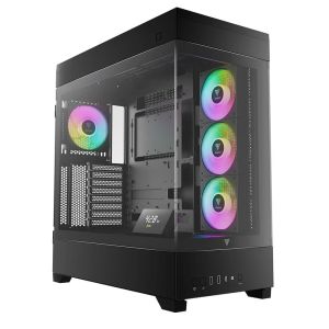 GABINETE GAMER GAMDIAS ATLAS P1 PRETO COM 4 FAN