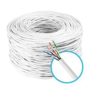(CX 300M) CABO REDE TRANC ALARME 4 PARES 26AWG 0.41MM BCO SE325 MULTILASER GIGA