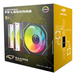 KIT COOLER FAN COM LED F9-L650BKRGB C3TECH