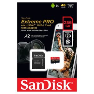 CARTAO MEMORIA 256GB SANDISK EXTREME PRO SDSQXCZ-256G-GN6MA #