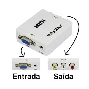CONVERSOR VGA X RCA ALTA RESOLUCAO