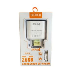 CARREGADOR IPHONE 2 USB KD-607A KAIDI
