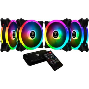 KIT COM 4 FANS RGB AEOLUS M2-1204R