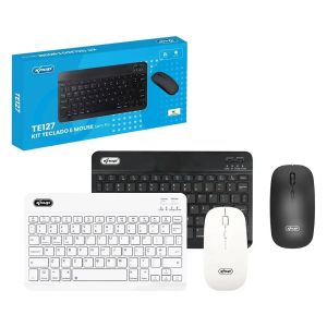 KIT TECLADO E MOUSE SEM FIO, CONEXAO BLUETOOTH - KP-TE127