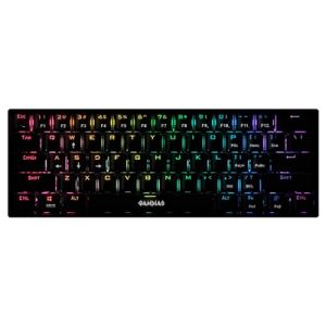 TECLADO MECANICO GAMER GAMDIAS HERMES E3 RGB PRETO SWITCH VERMELHO