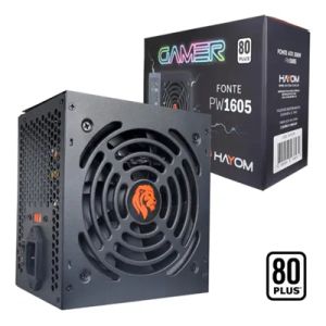 FONTE 500W ATX GAMER 80 PLUS PW1605 HAYOM