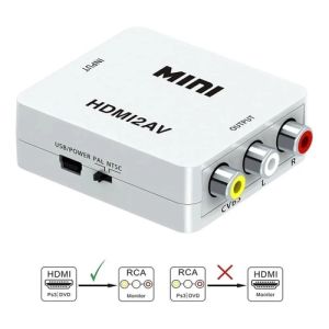 MINI ADAPTADOR CONVERSOR DE HDMI X 3RCA AV KP-3455 KNUP