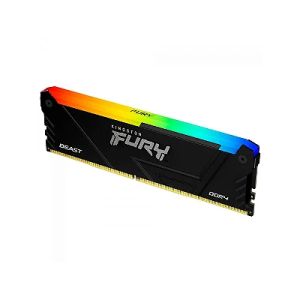MEMORIA DDR4 16GB PC 3200MHZ KINGSTON FURY BEAST RGB PRETO KF432C16BB12A/16 #